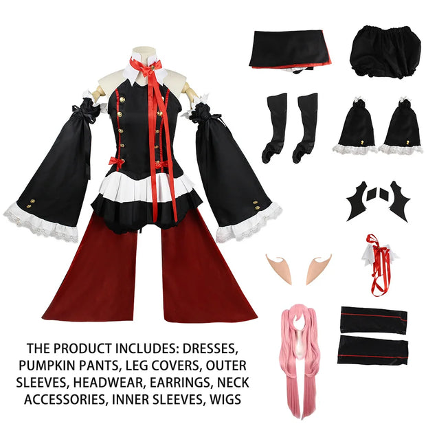 Seraph Of The End Owari no Seraph Krul Tepes Cosplay Costume Uniform Wig Cosplay Anime Witch Vampire Halloween Costume For Women