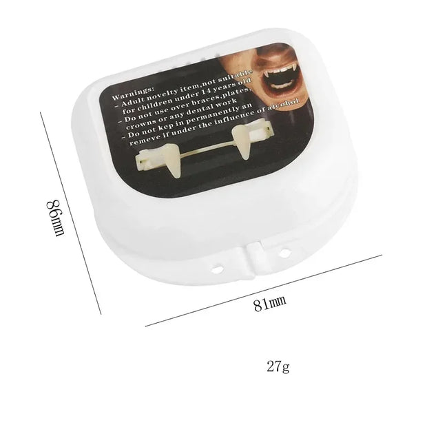 Retractable Vampire Teeth Halloween Vampire Fangs Dentures Vampire Teeth Horror Halloween Cosplay Party Decoration Fake Teeth