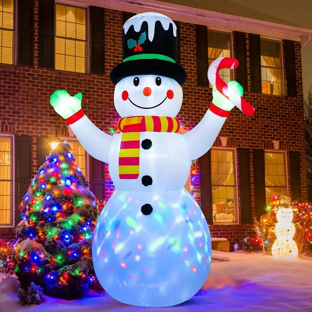 7 FT Christmas Inflatable Outdoor Decoration,Snowman Christmas Inflatable Blow Up Christmas Decorations Outdoor with Built-in C