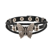 Hip Hop Rock PU Leather Bracelet Men and Women Punk Spikes Rivets Skull Heart Cross Creative Party Bracelet Jewelry Accessories