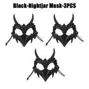 Halloween Skull Party Mask Anime Dragon God Skeleton Half Face Masks Bone Skull Animals Mask Cosplay Dance Prom Costume Props