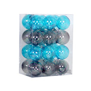 24pcs 6CM Christmas Ball Set Shatterproof Delicate Christmas Tree Decoration Pendant Transparent Waterproof Hanging Ornament