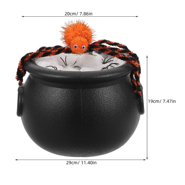 Halloween Lights Glowing Cauldron Pot with Skeleton Cauldrons Decorations Outdoor