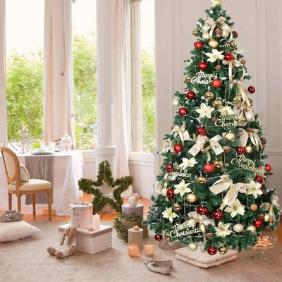 8FT Artificial Christmas Tree, Christmas Holiday Pencil Tree with Thick Branch Tips, Winter Party Decoration with Iron Base, Eas