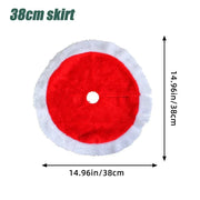 Mini Christmas Tree Skirt Xmas Tree Skirt Miniature Christmas Skirt Decor for Xmas New Year Holiday Party Home Ornaments