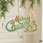 Christmas Decorations Christmas Tree Ornaments Green Butterfly Snowflake Decorations and Home Christmas Party Decorations