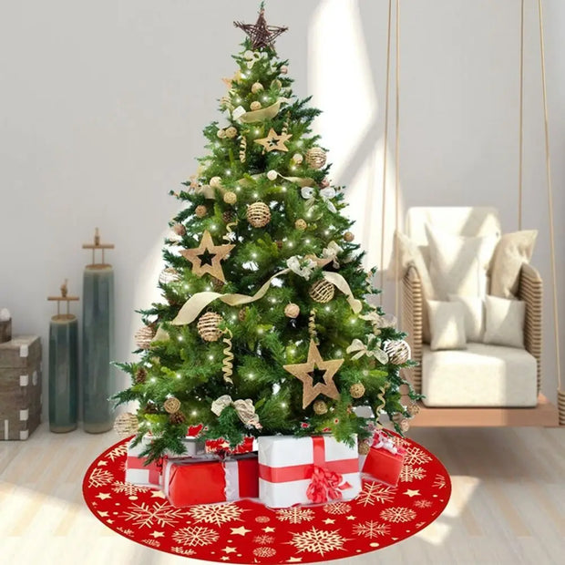 90CM Cartoon Christmas Tree Skirt Crafts Tree Surround Base Set Merry Christmas Decorations for Home Xmas Ornaments Navidad