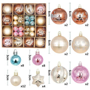 Christmas Tree Decoration 42PCS 6CM Balls Ornaments Set For Xmas Hanging Holiday Home Supplies Christmas Year Party Gifts New