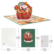 Pop Up Christmas Card, 3D Holidays Greeting Cards, New Year Card