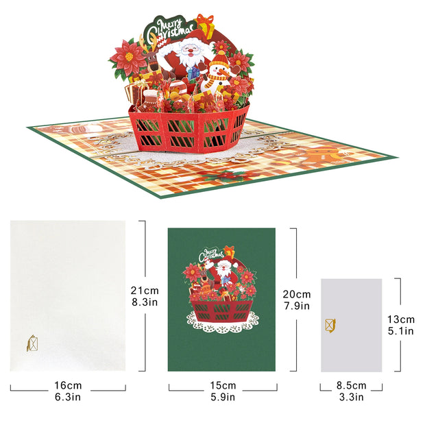 Pop Up Christmas Card, 3D Holidays Greeting Cards, New Year Card