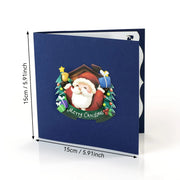 Christmas 3D Santa Claus Decorative Card | Perfect for Festive Occasions | Great Gift for Parents, Siblings, Teachers Classmates