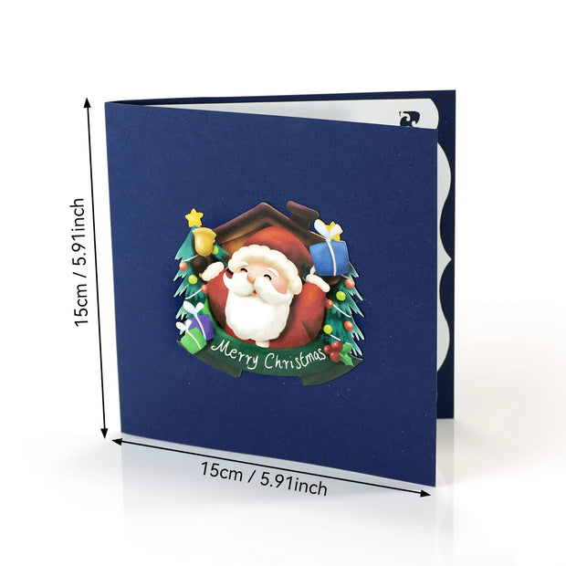 Christmas 3D Santa Claus Decorative Card | Perfect for Festive Occasions | Great Gift for Parents, Siblings, Teachers Classmates