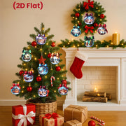 Christmas Snow Scene Wooden Pendants Merry Christmas Decorations for Home 2025 Navidad Natal Xmas Tree Hanging Ornament New Year