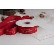 New 10/15/25mm 15 Meters Christmas Ribbon Printed Grosgrain Ribbon Tape For Handmade Design Christmas Decoration Gift Packing