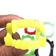 10 pcs/set Glow Luminous Dentures Werewolf Cosplay Costume Prop Halloween Fake Teeth Plastic Zombie Fake Teeth