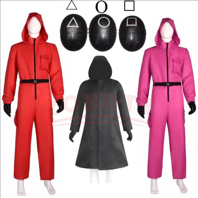 TV Game Red Calamari Game Jumpsuit Cosplay Party Tracksuit Outfits Mask Props Role Play Classic Costume From Ko New 2025