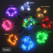 Mini LED String light 2M Silver Wire Fairy Lights for Garland Home Christmas Wedding Party Decoration Powered by CR2032 Battery
