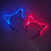 Halloween Christmas Anime Accessory Decorative Headwear Luminous LED Headband Glow Bow Ties Girls Women Cute Gift Headband