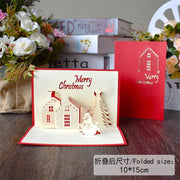 3D Pop UP Santa Cards Marry Christmas Greeting Cards Party Invitations Gifts New Year Greeting Card Anniversary Gifts Postcard