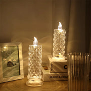 Led Candle Light Rose Pattern Projection Simulation Flameless Candle Lamp For Home Birthday Wedding Party Decoration Christmas