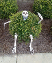 Halloween decor Skeleton Stakes Halloween Realistic Skull Skeleton Head Human Hand Arms for Halloween Party Home Garden Lawn