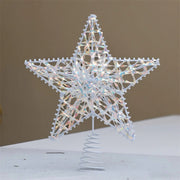 Glittering Gold Star Christmas Tree Topper Ornament Festive Holiday Decoration for Xmas Tree - Sparkling Tree Top Hat Decor