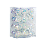 24pcs 6CM Christmas Ball Set Shatterproof Delicate Christmas Tree Decoration Pendant Transparent Waterproof Hanging Ornament
