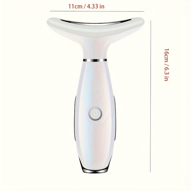 LED Face-Lifting Device, 7 Color Led Face massage Device, Lifting and Firming Facial Massage Device, 4 in 1 Face Massager, Face Neck Massager for Daily Skin Care Routine, Facial Massager Skin Care Tool