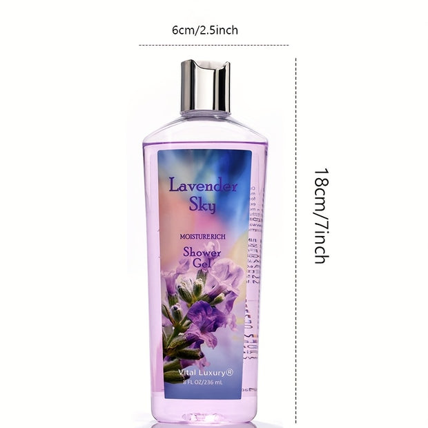 Body Wash For Men & Women, Long-lasting Fragrance, Deep Cleaning, Make The Light Beige Smoother, The Fragrance Of Cherry Blossoms And Lavender