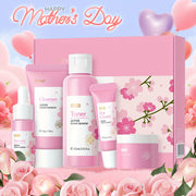 Skin Care Set, Cherry Blossom Skin Care Sets & Kits, Skin Care For Teenage Girls Gift Set With Cleanser, Toner, Serum, Eye Cream, Facial Cream, Facial Skin Care Sets & Kits For Teenage Girls Women