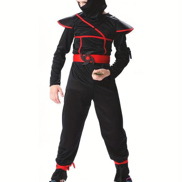Kid's Warrior Character Clothing, Cartoon Samurai Character Halloween Outfits, Boy's Clothes For Party Performance