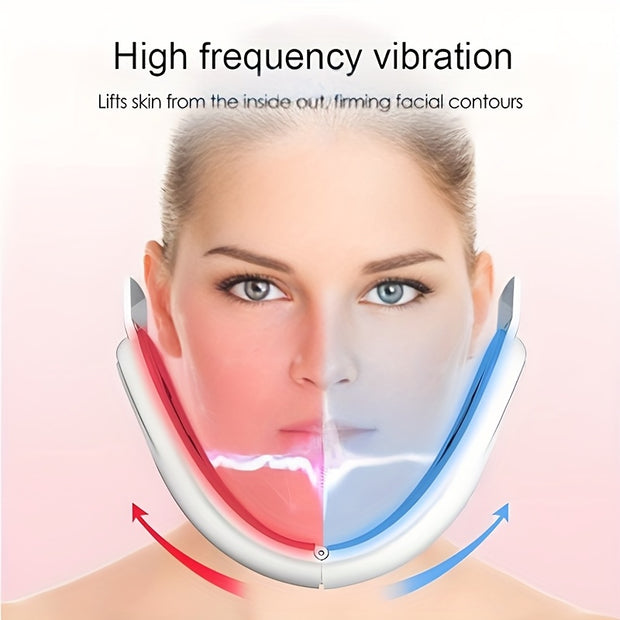 1pc Smart Face Lifting Device with Double Chin Reducer, USB Rechargeable Facial Contouring Machine, Ergonomic Design, Perfect Gift for Her