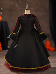 Dark and long Halloween Carnival party performance, princess dress for the Festival