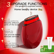 PVD Professional Facial Skincare & Beauty Device - 25-in-1 Multi-Function, 25 Conductive Sheets with Eye/Nasolabial Fold/Contour Lines Treatment, Red Light Relax, Heats Up for Efficient Skincare, USB Rechargeable Handheld Hom