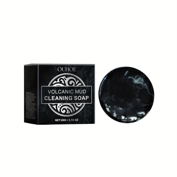 Volcanic Mud Cleansing Soap - 2.12 Oz/60g - Contains Coconut Oil, Deep Cleansing Oil And Dirt, Moisturizing And Hydrating, Makes Blackheads And Pimples Look Less, Valentine'S Day Gift, Local Warehouse