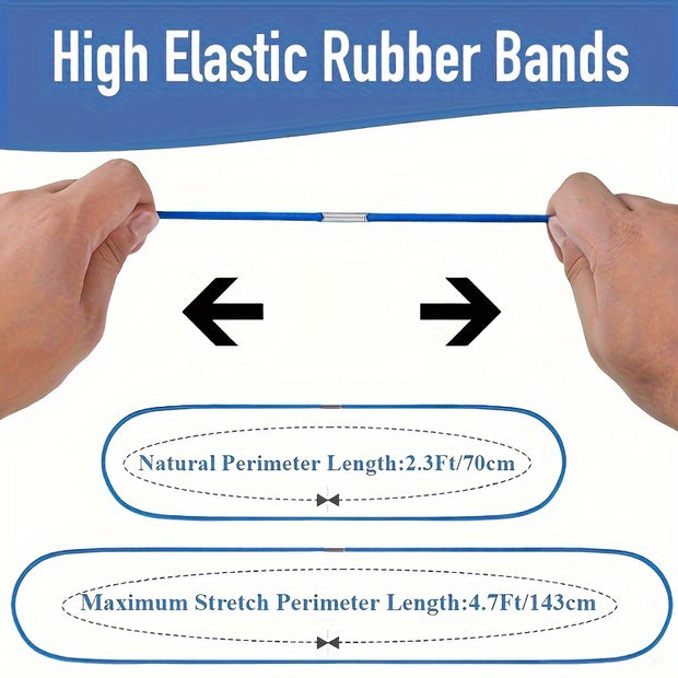 Heavy-Duty Elastic Trash Can Holders - 3pcs Garbage Bag Bands, Secure Slip-Proof Grip for Large Dumpster, Office, School, Home, Outdoor - Fits Trash Cans up to 96 Gallons, Trash Bag Holder