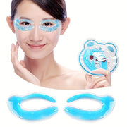 Reusable Gel Eye Ice Pack - Cold/Hot Compress Relax Eye Mask, PVC Eye Pad for Puffiness, Redness, sinus headaches - Quick-Cooling Eye Care for Home, Travel, - Long-Lasting Chill Without Fluid Shift, Eye Pads for Puffy Eyes, T