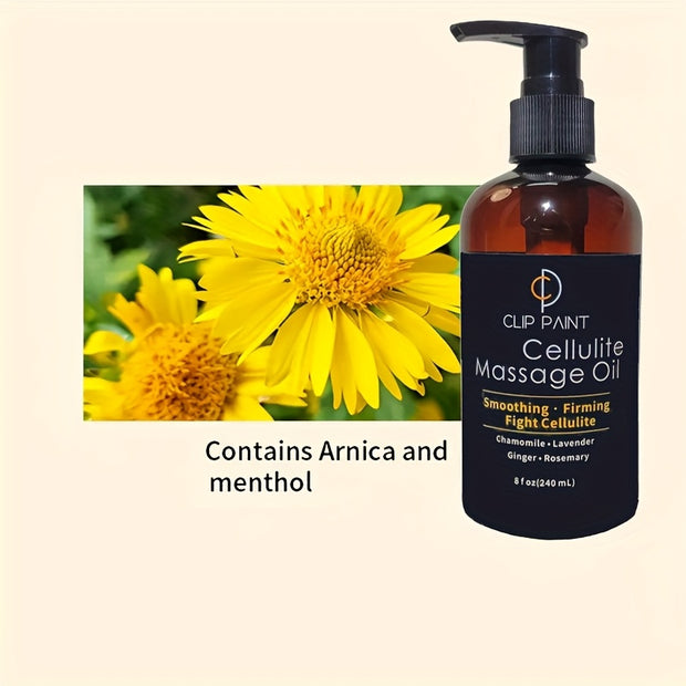 Natural Relaxation Massage Oil with 8oz Of Chamomile And Lavender, Ginger Rosemary Essential Oil for Body Shaping - Spa Quality Firming Light Beige Moisturizer, Moisturizing After Bath And Exercise, Vegan Formula