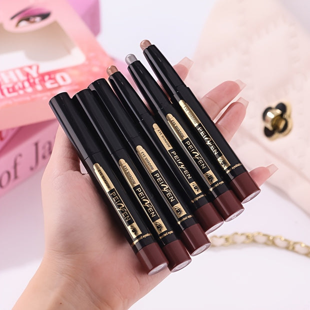 Multifunctional Shiny Eyeshadow Pencil Set - 6 Colors, Waterproof Metallic Matte Eyeshadow Stick, Colorful Highlight Eyeliner, Carnival Makeup Gift, Mother's Day Gift, Anniversary Gift