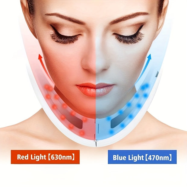 Rechargeable V-Shaped Facial Beauty Massager, Equipped with Multi Speed Intensity Adjustment Function, LCD Display Screen, Designed Specifically for Women'S Facial Skincare