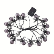 [Halloween Spider Light] 15-LED Halloween Spider Light | Purple Holiday Decorative Lamp for Indoor Festive Atmosphere and Spooky Fun