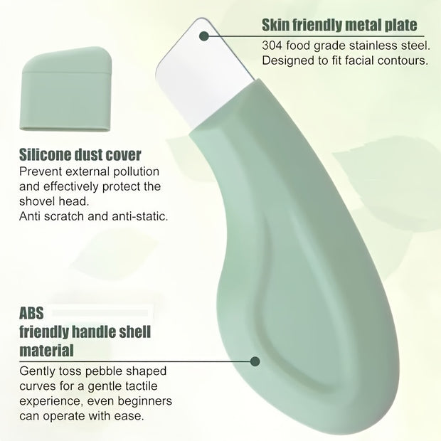 1pc Silicone Tool - Deep Cleaning Pore Cleaner, Ergonomic Handle, Mint Green Gentle Facial Razor, Suitable for All Light-skinned Men And Women, Small And Durable Material, Must-have for Skincare Enthusiasts