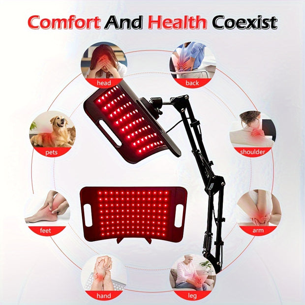 Red Light Therapy Device For Face And Body, Infrared Light Therapy Lamps With Adjustable Stand 660nm Red Light & 850nm Near Infrared Light Therapy Lamp Panel For Body At Home With Timer