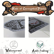 2D Flat Halloween Garden Decoration, Tombstone Shape RIP Scary Skull Pattern Demon Vampire, Halloween Party Decoration, Create Scary Atmosphere Decoration - Apply Halloween Day Courtyard Path Decoration, 2D Flat