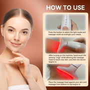LED Face-Lifting Device, 7 Color Led Face massage Device, Lifting and Firming Facial Massage Device, 4 in 1 Face Massager, Face Neck Massager for Daily Skin Care Routine, Facial Massager Skin Care Tool
