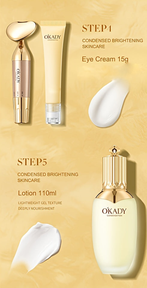 OKADY Ginseng Skincare Set | Make Skin Younger-looking Alcohol-Free Hypoallergenic Cleansing, Purifying Skin Quick Absorption Facial (Ginseng - 9pcs Set)A Gift For A Lady. Thanksgiving Gift Send Mom, Send Girlfriend