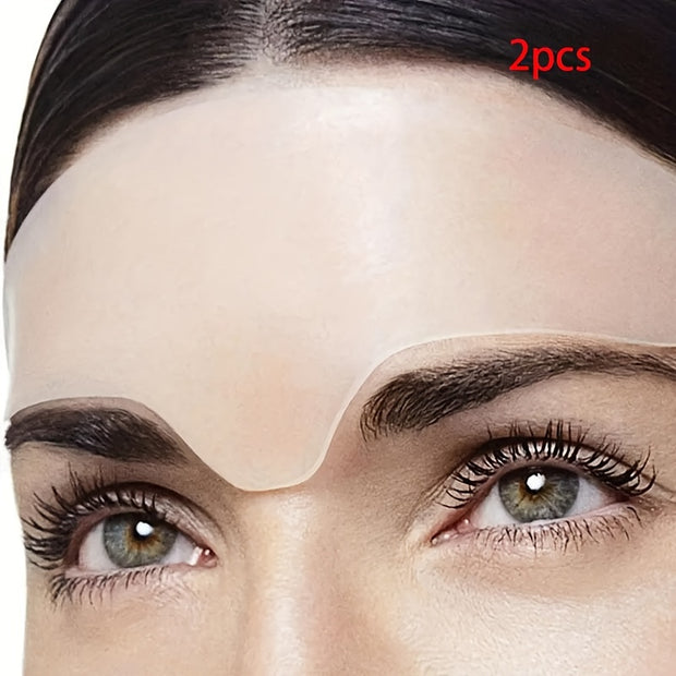 2 Pack Reusable Silicone Forehead Patches - Fragrance-Free, Non-Invasive Facial Contouring for, & Frown Lines, Natural Lift & Relaxation, Forehead Wrinkle Patches, Skincare, Seamless Design, Skinfriendly Material, Mature Skin