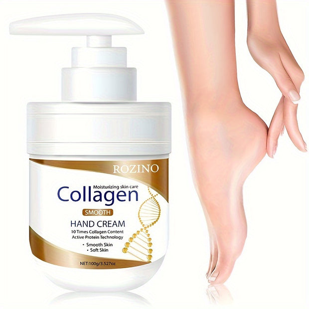 ROZINO Collagen Hand Cream, Hand Lotion, Nourishes & Protects Dry Hands, Fast-Absorbing, Non-Greasy, Leaves Skin Moisturized & Soft, Hand Cream For Women | Hand Lotion Travel Size