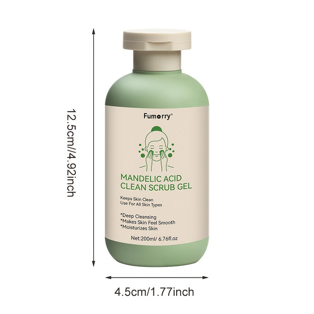 Cleansing Gel - 6.76oz, with Mandelic Acid - Aloe & Rose Extract, Face And Body Scrub Gel, Keeps Facial Light Beige Clean And Moisturized
