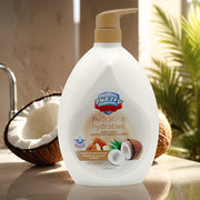 [Ultra-Nourishing Body Wash] WISH Ultra-Nourishing Coconut & Almond Body Wash | 33.8oz/1000ml, Hydrating Formula with Rich Botanicals, Gentle Cleansing for Silky Smooth Skin, Luxurious Tropical Scent, Paraben-Free, Ideal for